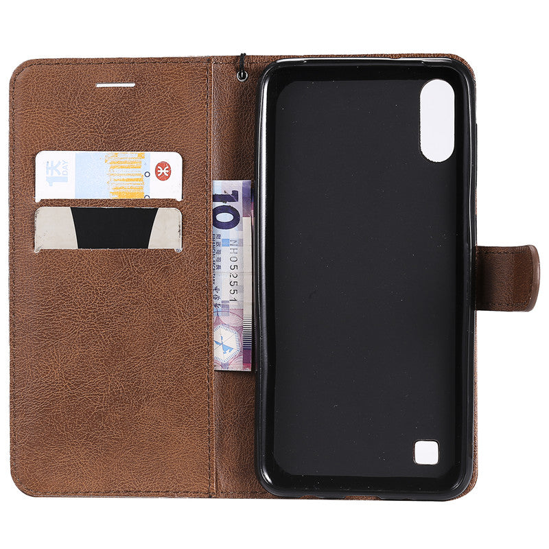 For Samsung Galaxy A20/A30/A50 Case Flip Cover Wallet Stand Pure Color PU Leather Mobile Phone Bags Coque Fundas