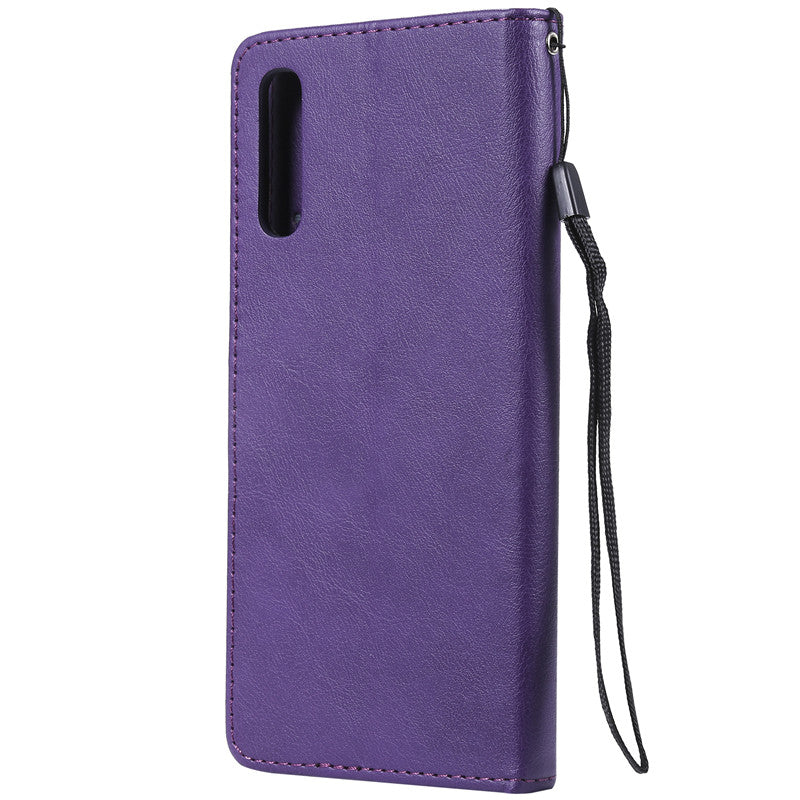 For Samsung Galaxy A70 Case Flip Cover Wallet Stand Pure Color PU Leather Mobile Phone Bags Coque Fundas