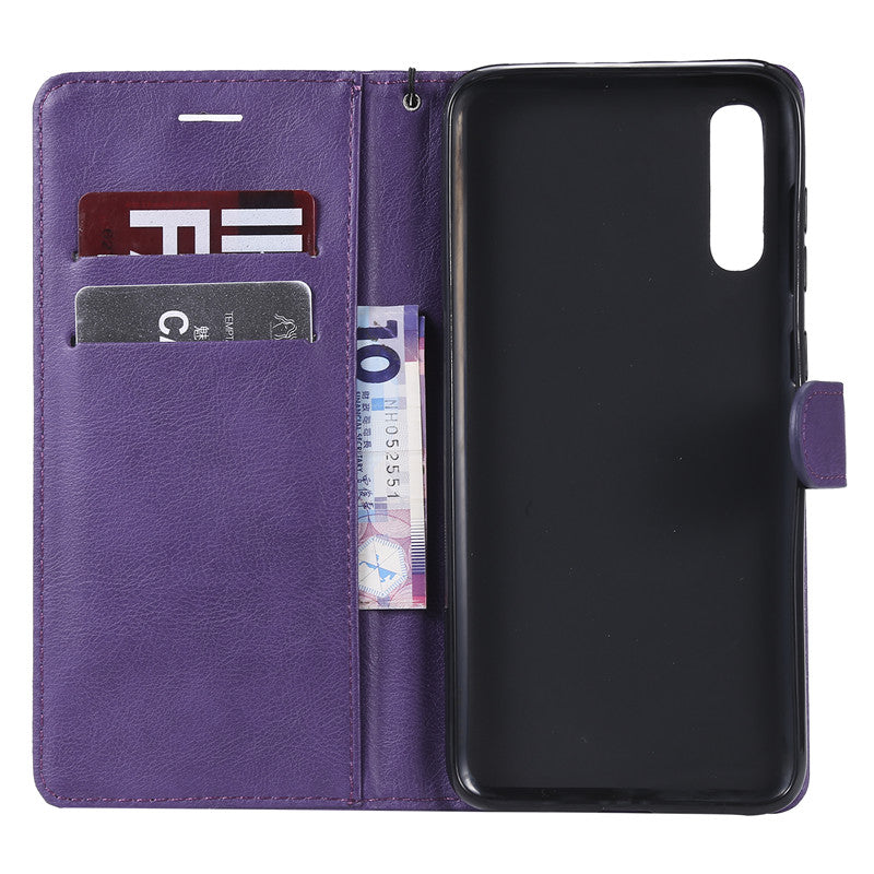 For Samsung Galaxy A70 Case Flip Cover Wallet Stand Pure Color PU Leather Mobile Phone Bags Coque Fundas