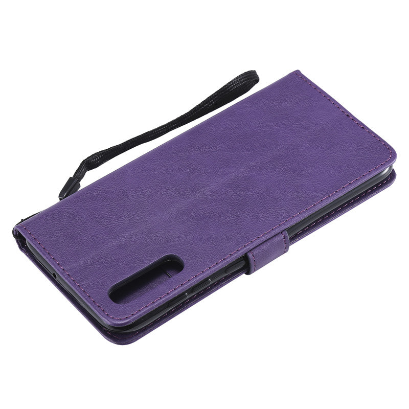 For Samsung Galaxy A70 Case Flip Cover Wallet Stand Pure Color PU Leather Mobile Phone Bags Coque Fundas