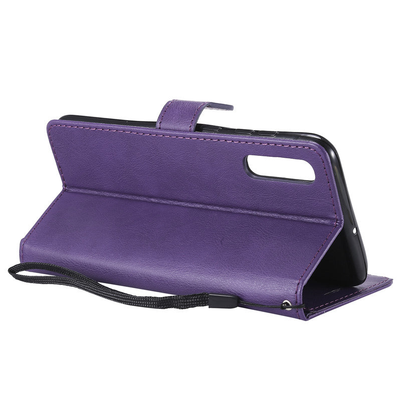 For Samsung Galaxy A70 Case Flip Cover Wallet Stand Pure Color PU Leather Mobile Phone Bags Coque Fundas