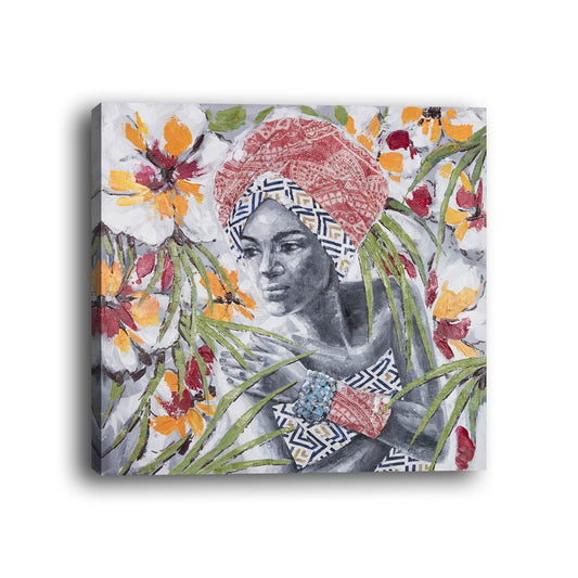 qiaojiahuayuan/106 YH-06135/canvas/Printed picture/Abstract african character