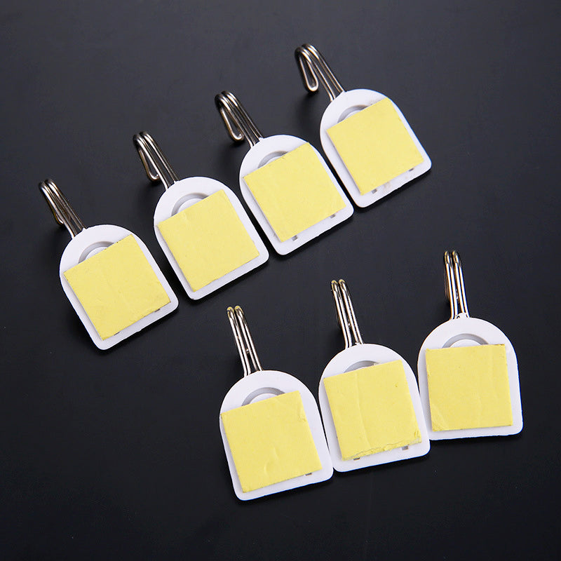 6Pcs Small Sucker Hook Suction Cup Bathroom Self Adhesive Door Wall Mounted Heavy Hangers Towel Holder Hook for Kitchen Tool