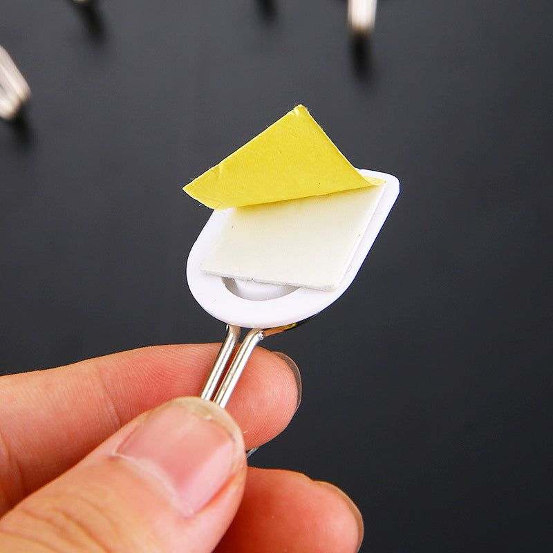 6Pcs Small Sucker Hook Suction Cup Bathroom Self Adhesive Door Wall Mounted Heavy Hangers Towel Holder Hook for Kitchen Tool