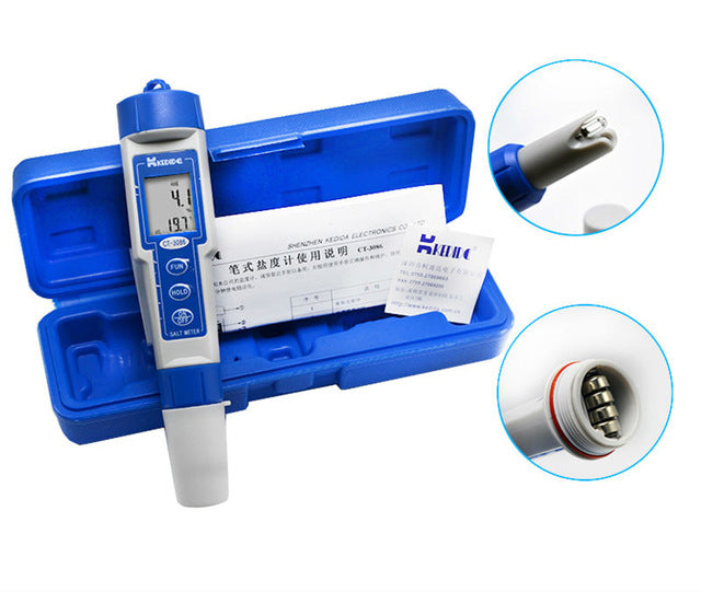 0-5.0/100 Portable Salinometer Pen Type Digital Salinity Meter Chemical Pharmaceutical Pool Food Water Quality Salt Value Tester