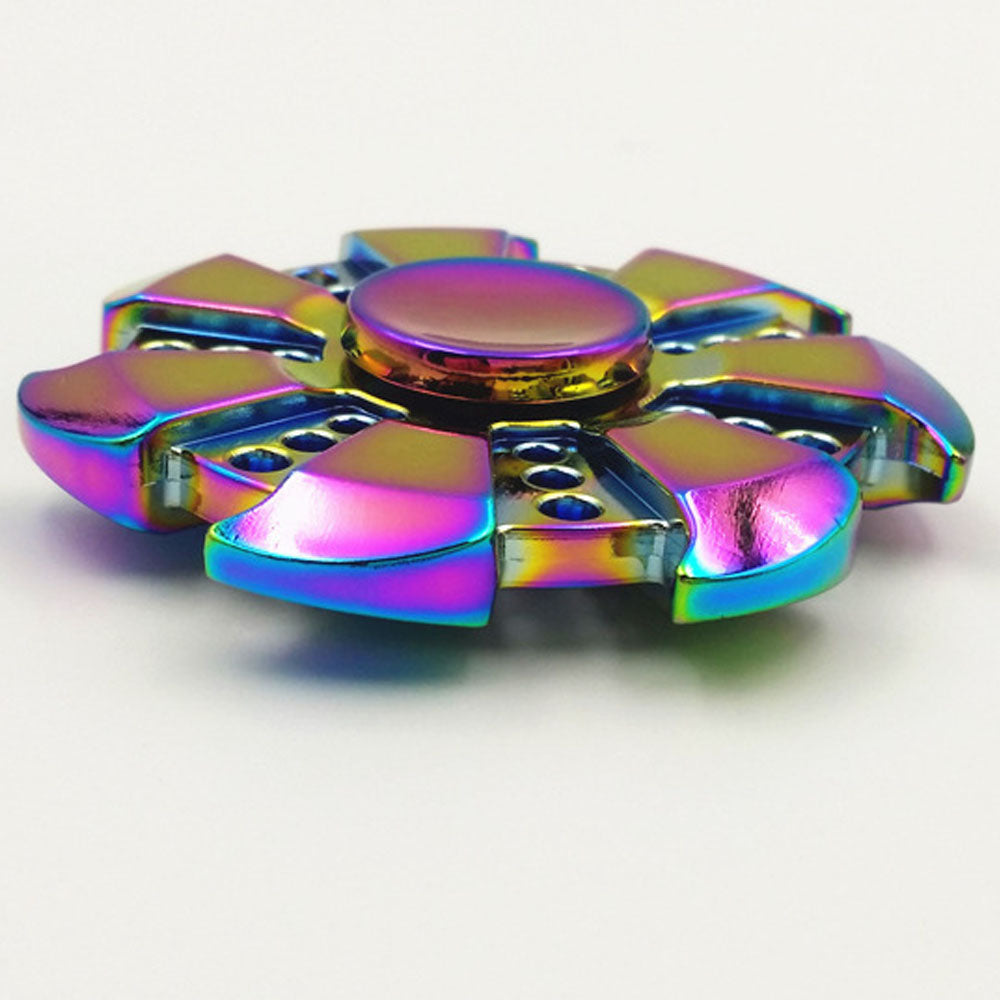Fidget Spinner Finger Gyro Colorful Fire Wheel  Metal Clover Between Gyro Finger Fingers Decompression Artifact