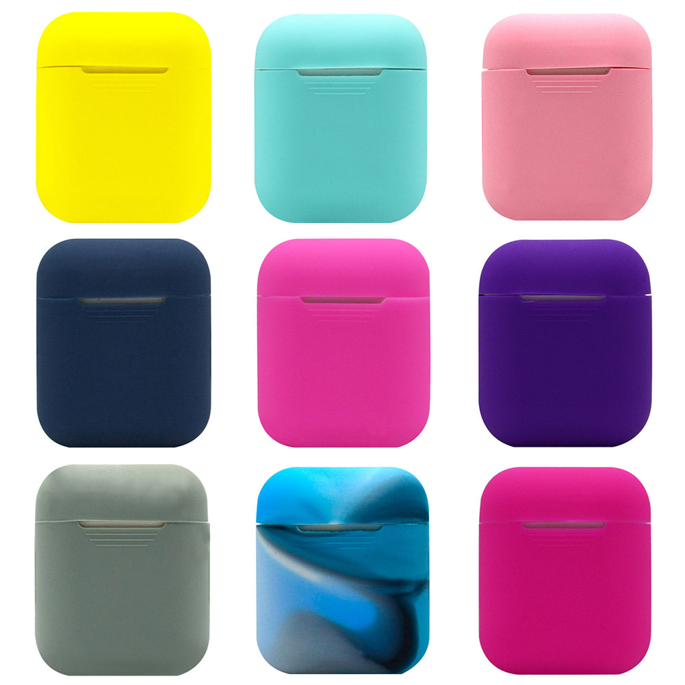For Airpods Case Soft Silicone Wireless Bluetooth Headset Shockproof Cover with 14 Colors