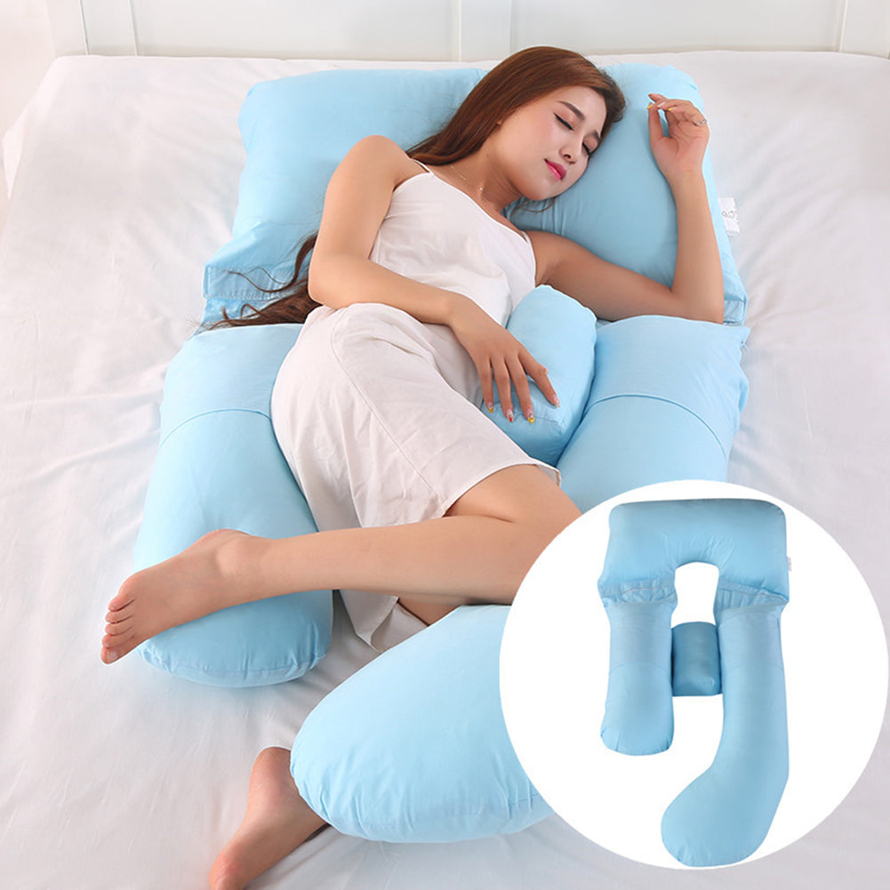 Maternity Cotton U Shape Pillow Pregnant Women Comfortable Sleeping Support