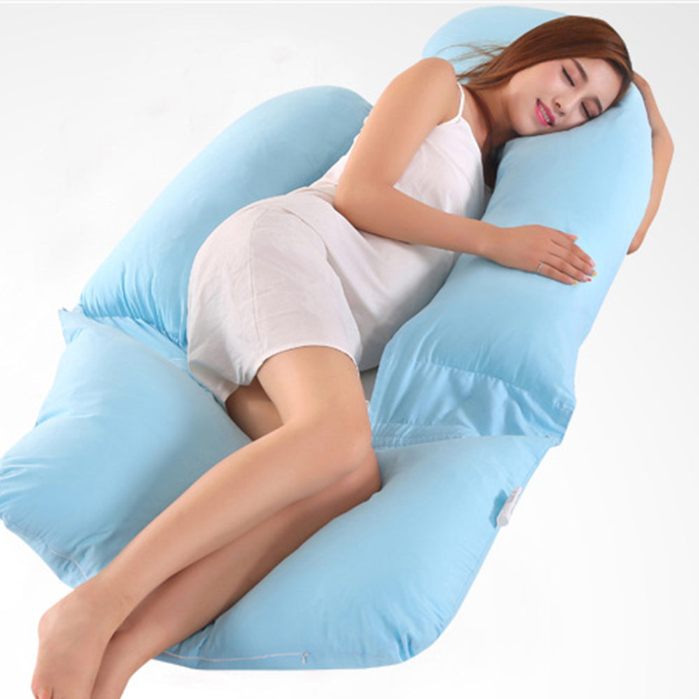 Maternity Cotton U Shape Pillow Pregnant Women Comfortable Sleeping Support