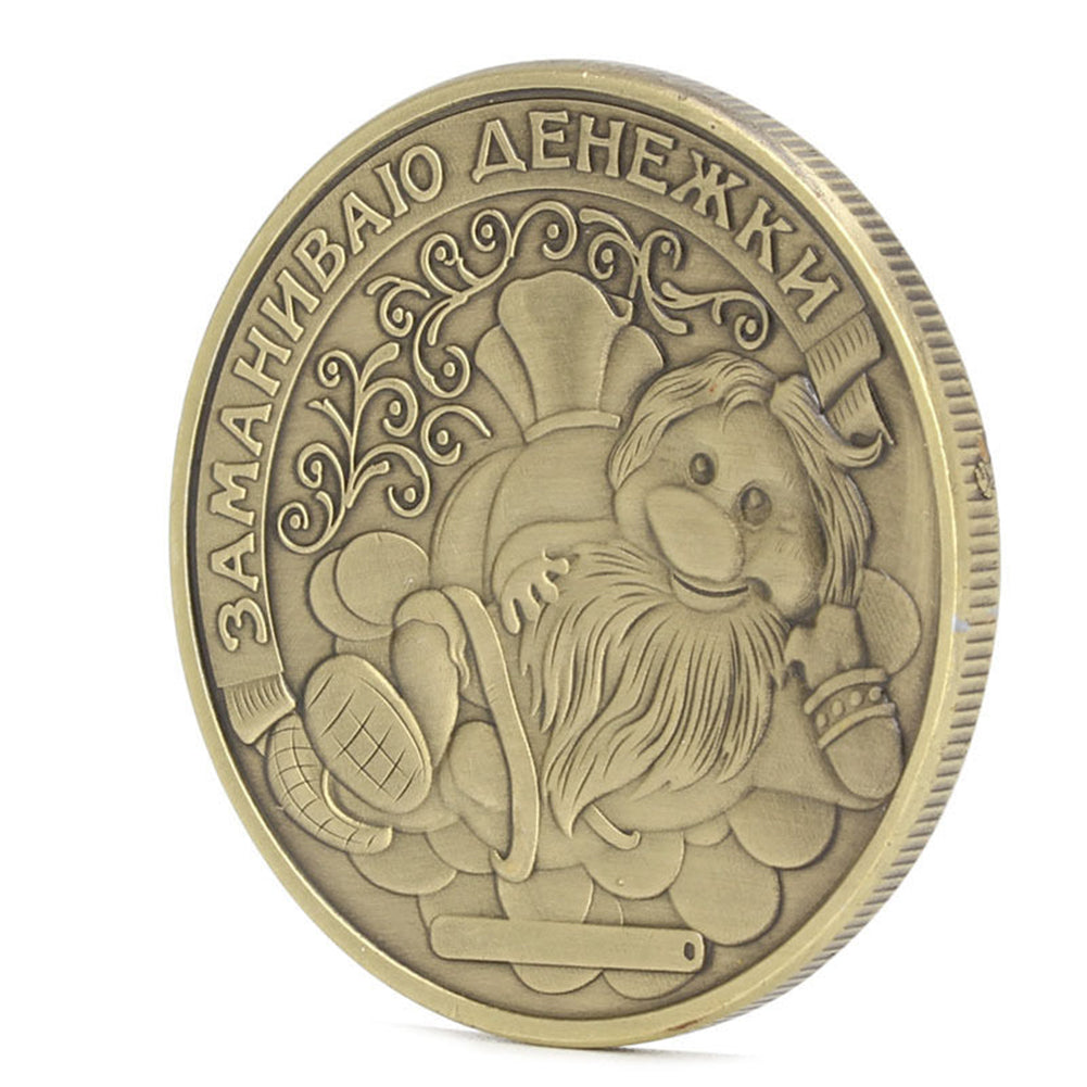 Russian Santa Claus Commemorative Bronze Coin Souvenir Embossing Collection Gift