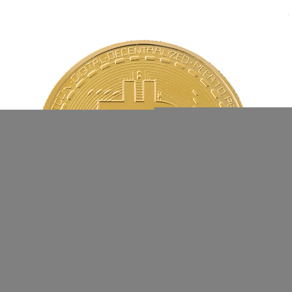 Double Sided Embossing Round Bitcoin Commemorative Coin Collection Souvenir Gift