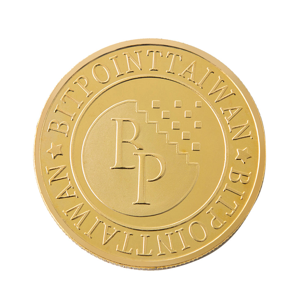 Double Sided Embossing Round Bitcoin Commemorative Coin Collection Souvenir Gift