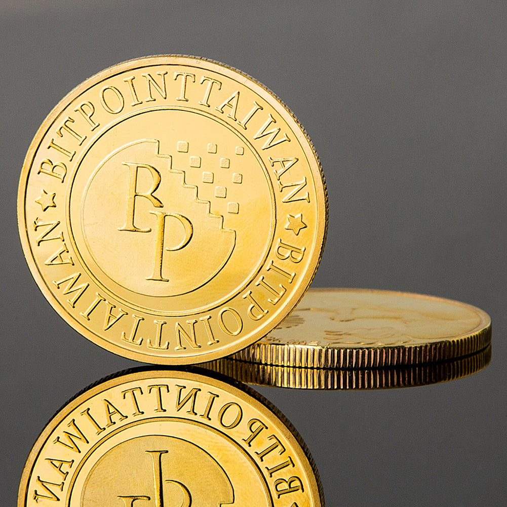 Double Sided Embossing Round Bitcoin Commemorative Coin Collection Souvenir Gift