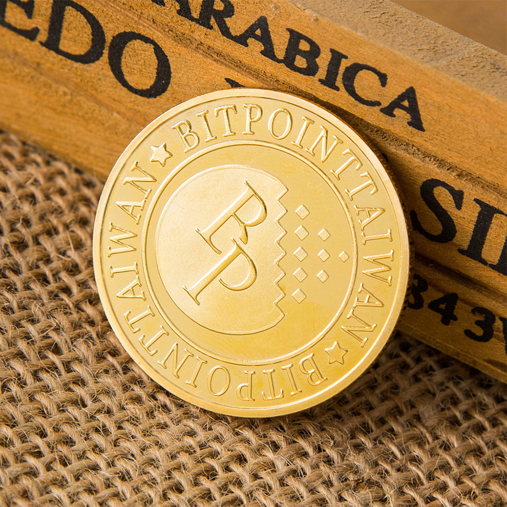 Double Sided Embossing Round Bitcoin Commemorative Coin Collection Souvenir Gift