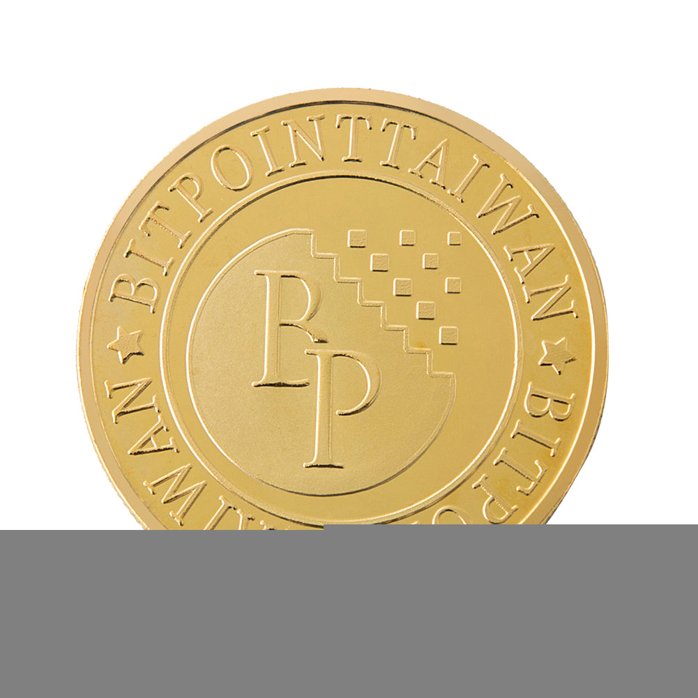 Double Sided Embossing Round Bitcoin Commemorative Coin Collection Souvenir Gift