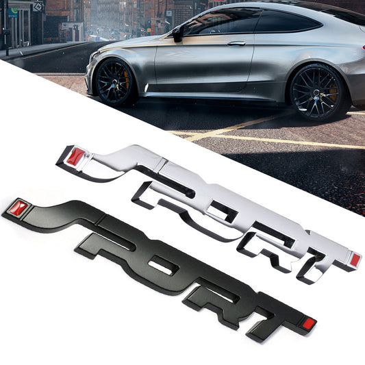 SPORT Emblem Trunk Fender Badge 3D Metal Car Vehicle Sticker Decal Decoration