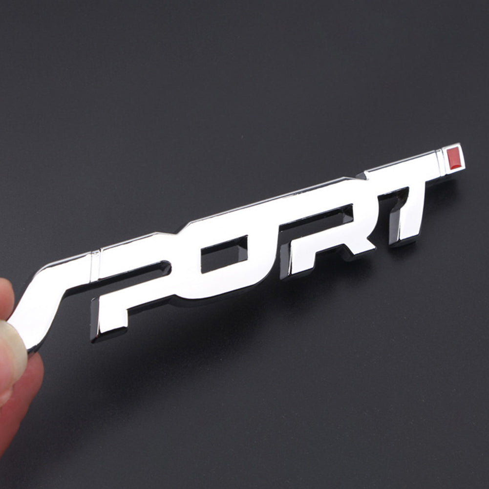 SPORT Emblem Trunk Fender Badge 3D Metal Car Vehicle Sticker Decal Decoration