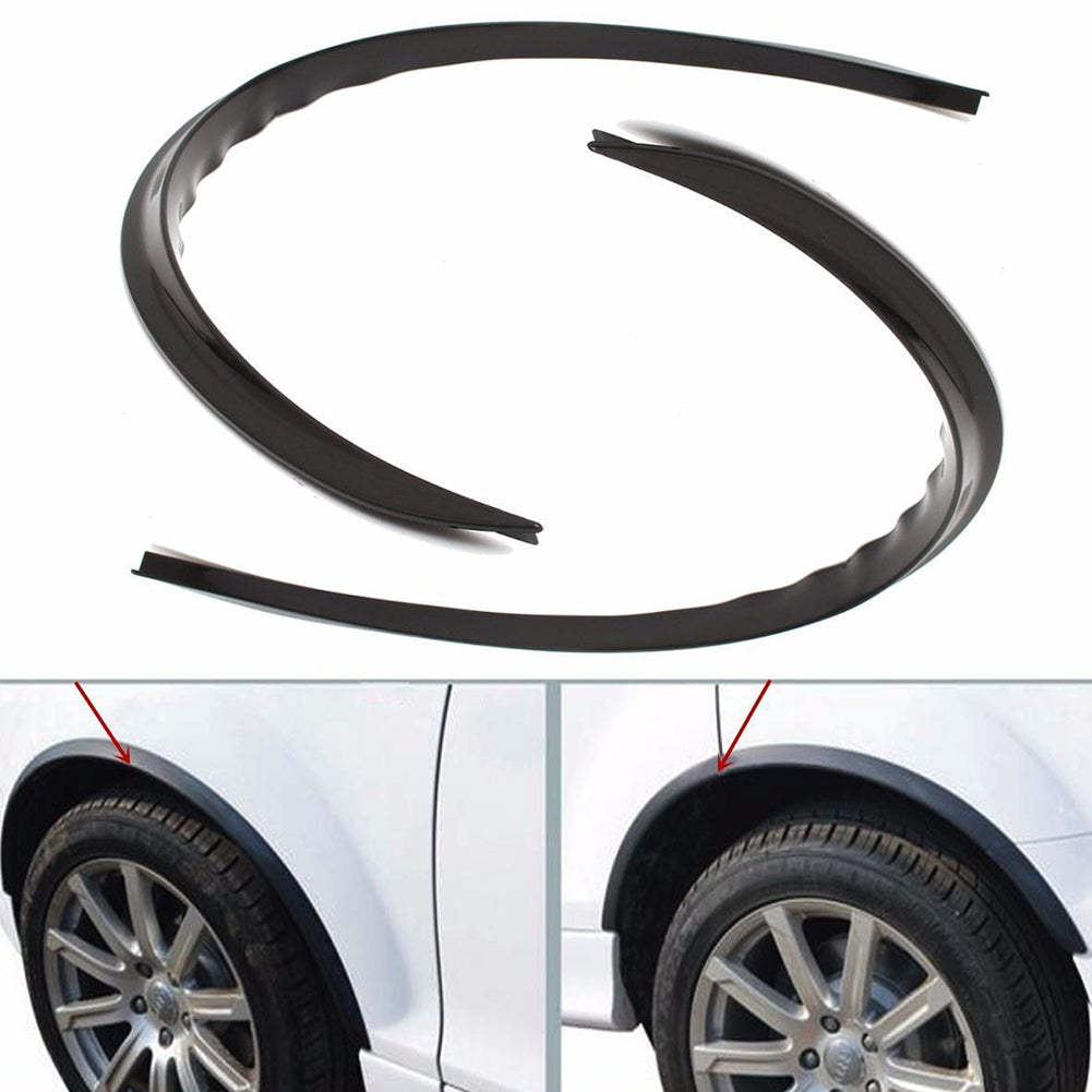 2Pcs Universal Carbon Fiber Wheel Eyebrow Strip Arch Trim Fender Flare Protector