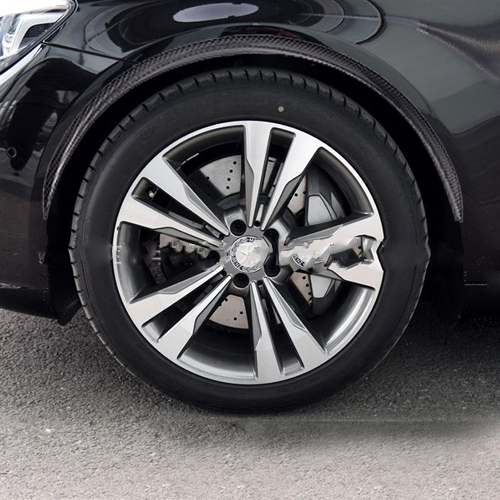 2Pcs Universal Carbon Fiber Wheel Eyebrow Strip Arch Trim Fender Flare Protector