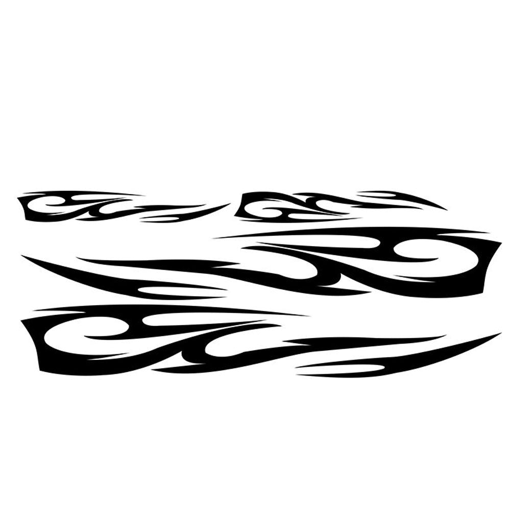 4Pcs Popular Car Decal Flame Totem Graphics Side Body Hood Sticker Decoration