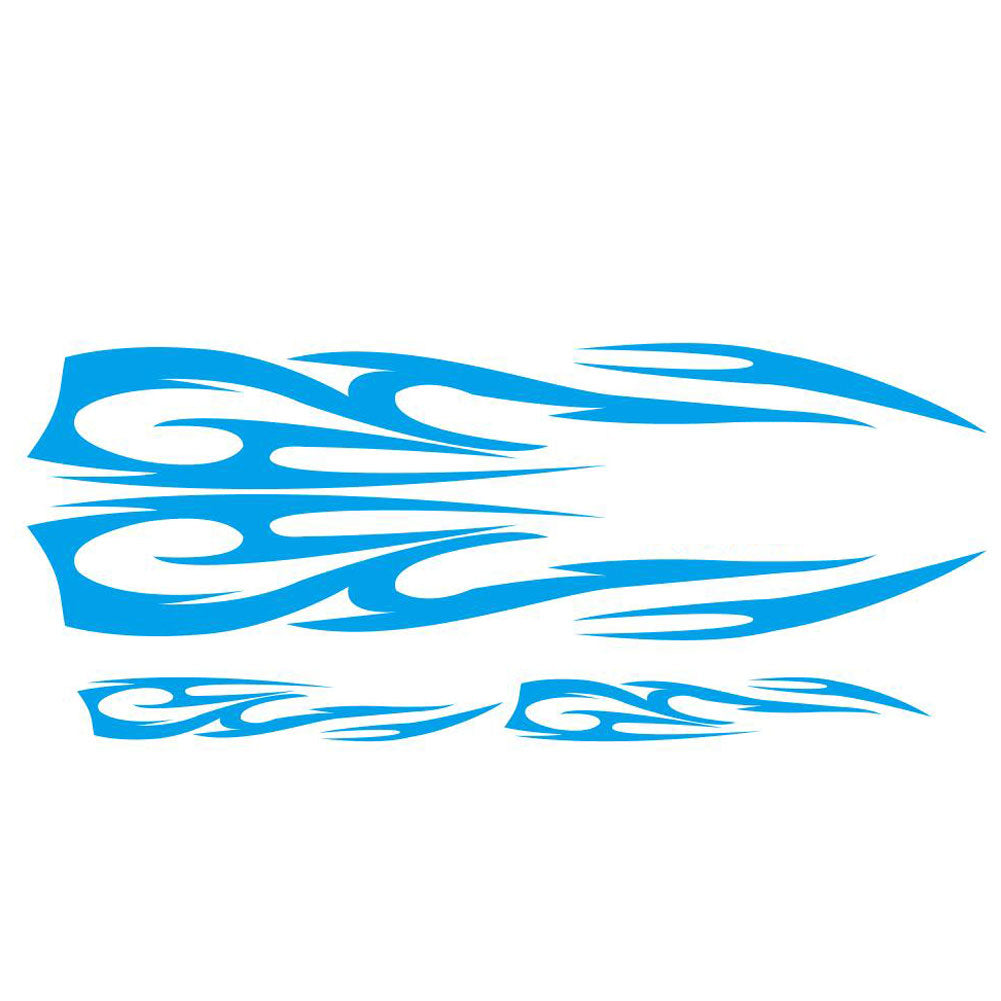 4Pcs Popular Car Decal Flame Totem Graphics Side Body Hood Sticker Decoration