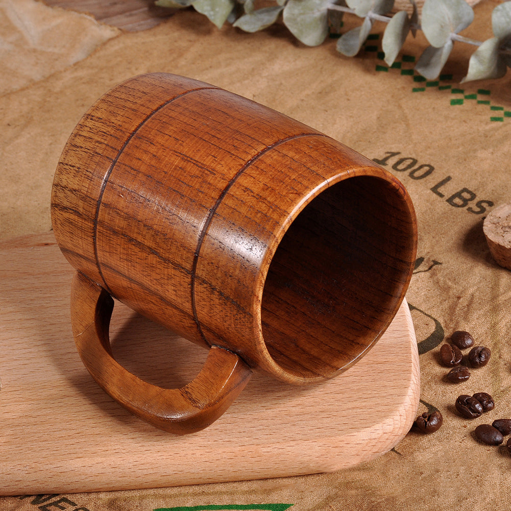 320ml Wooden Beer Tea Coffee Cup Water Heatproof Home Office Party Drinkware