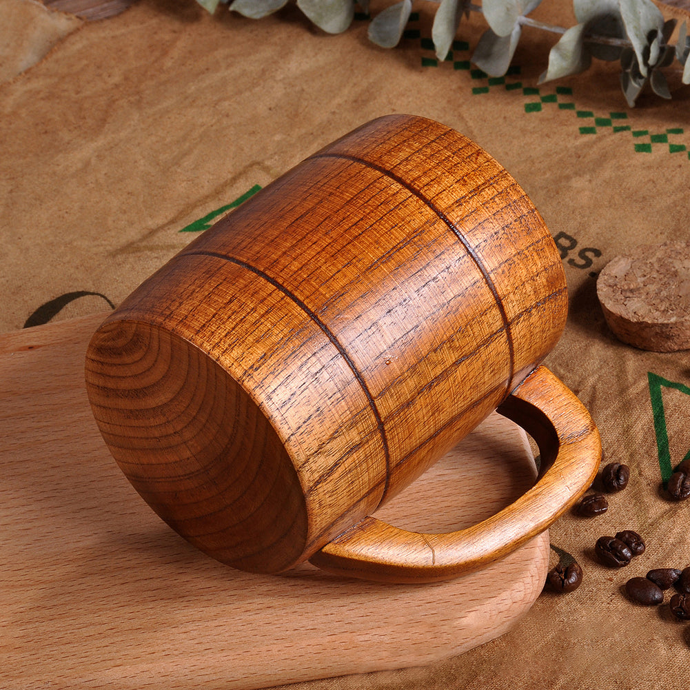 320ml Wooden Beer Tea Coffee Cup Water Heatproof Home Office Party Drinkware
