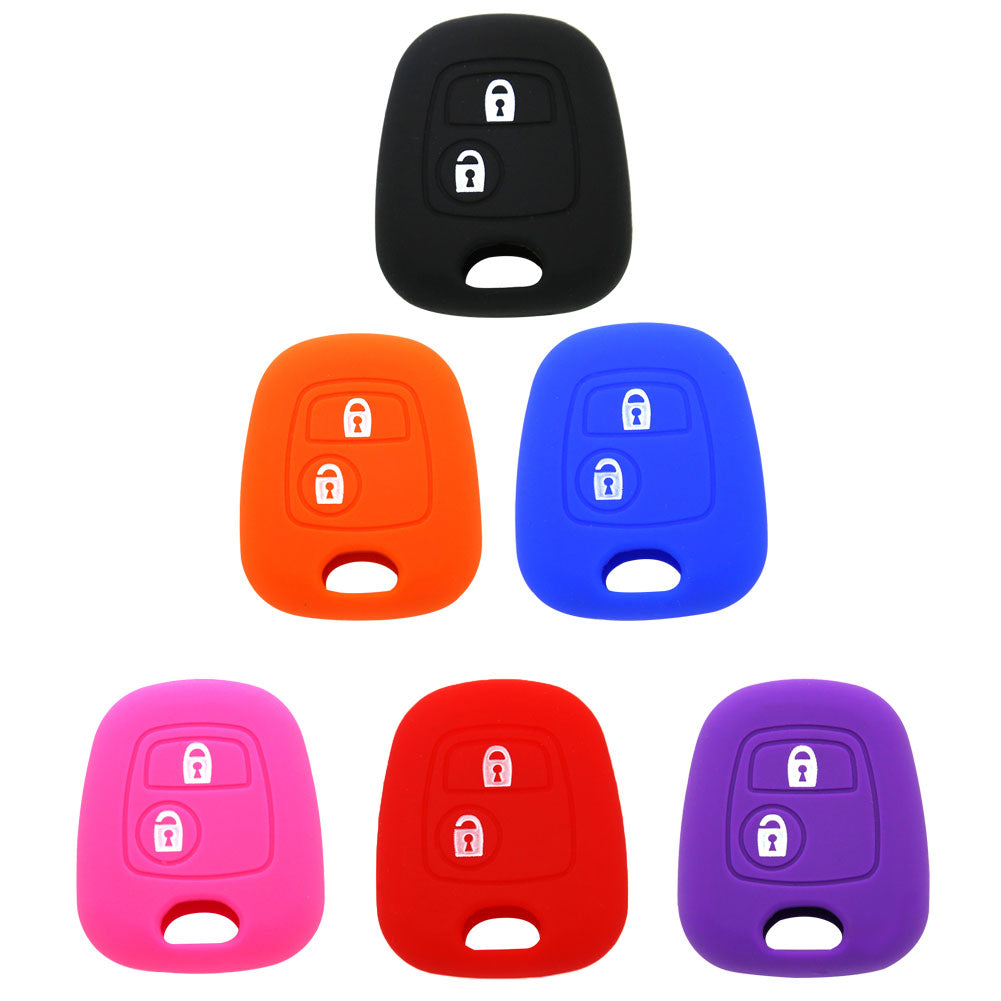 2 Button Silicone Car Remote Flip Key Fob Shell Protect Cover Case for Peugeot