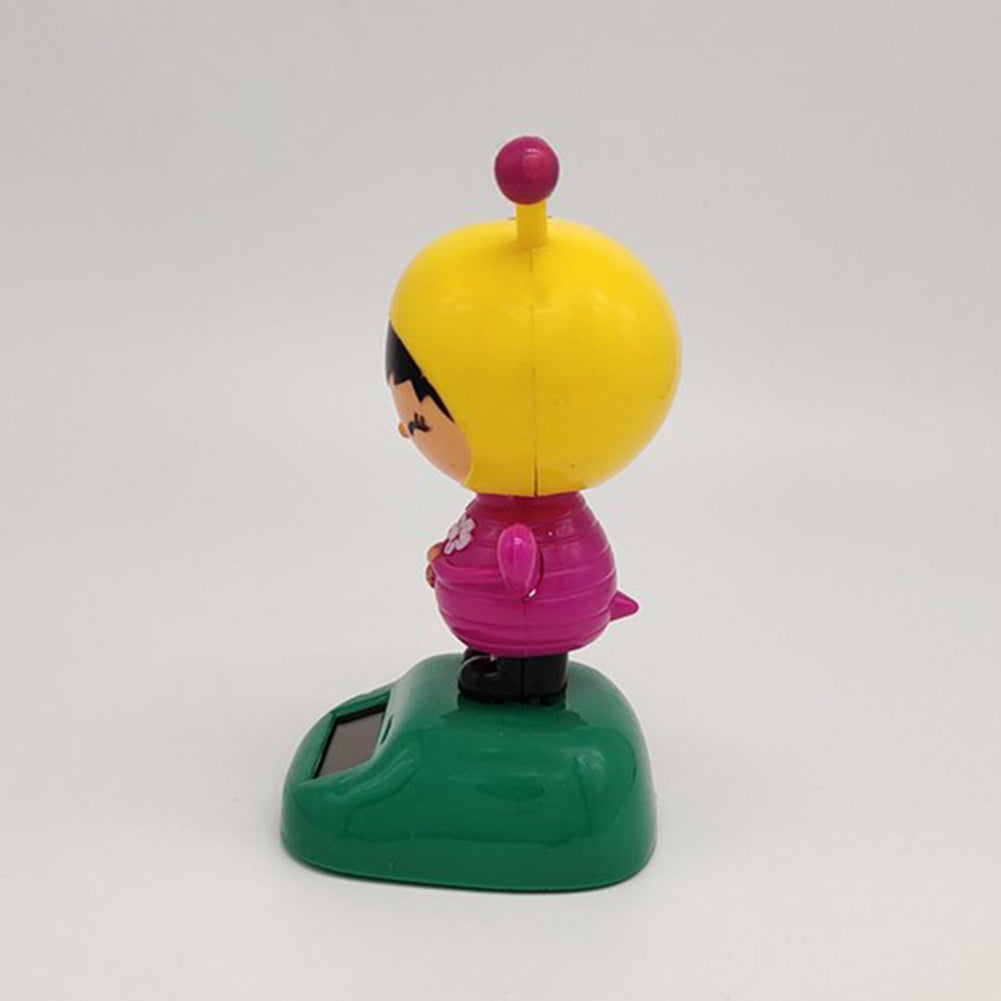 Cartoon Bee Solar Powered Car Dashboard Decoration Flip Flap Pot Swing Toy Gift