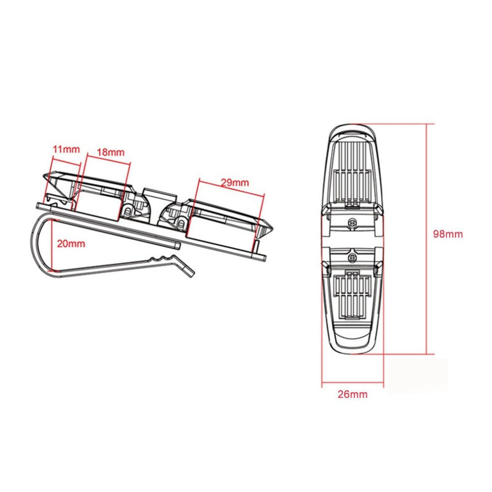 Car Auto Sun Visor Clip Holder for Reading Glasses Sunglasses Eyeglasses Card
