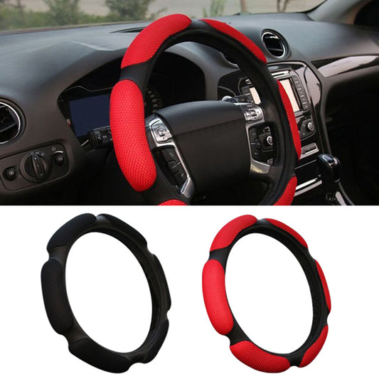 Stylish Universal Car Vehicle Faux Leather Anti-Slip Steering Wheel Cover Decor