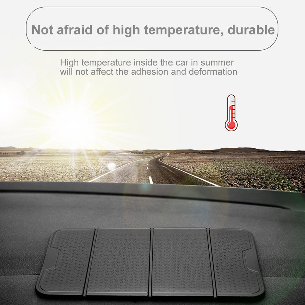 Multifunction Foldable Car Dashboard Anti-slip Mat Pad Phone Glasses Holder