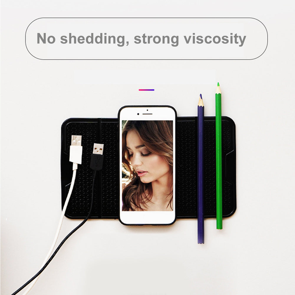 Multifunction Foldable Car Dashboard Anti-slip Mat Pad Phone Glasses Holder