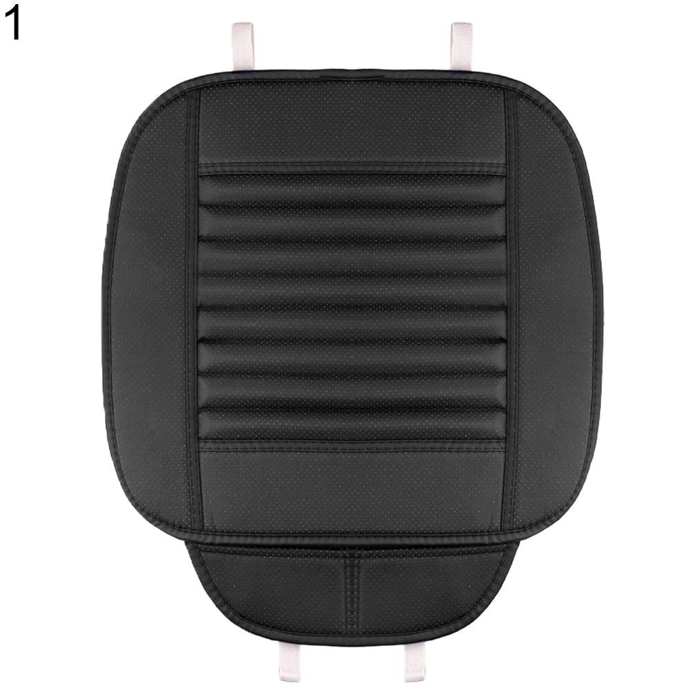 Faux Leather Bamboo Charcoal Anti-slip Breathable Car Seat Pad Cover with Pocket
