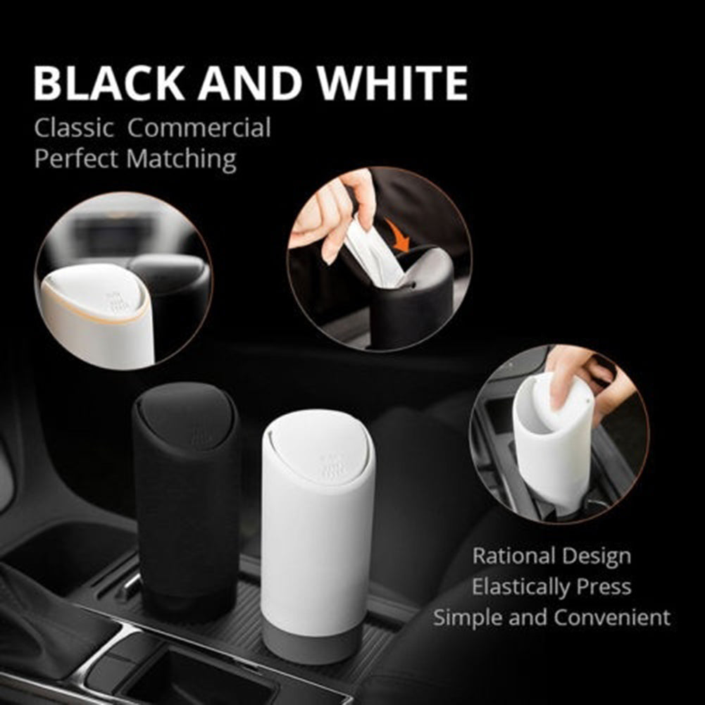 Creative Stylish Car Vehicle Silicone Trash Can Garbage Bin Storage Box with Lid