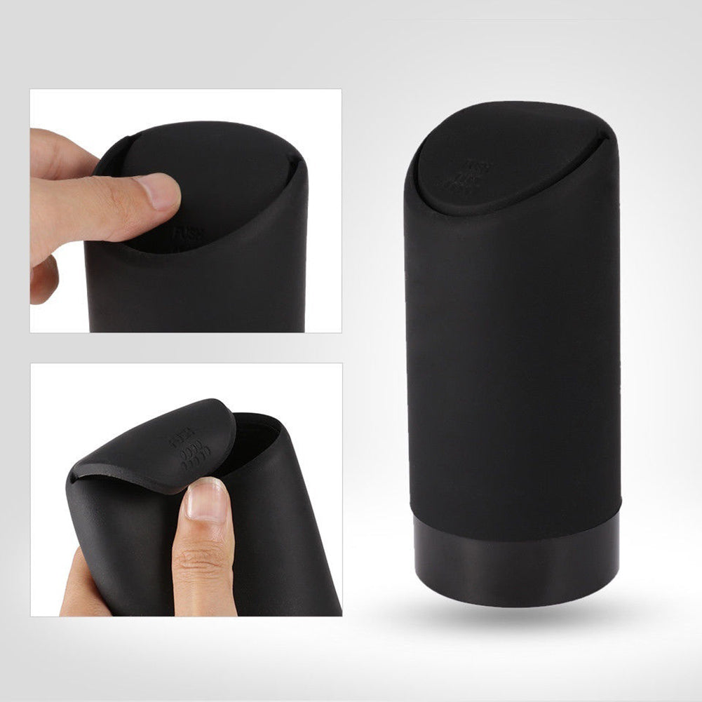 Creative Stylish Car Vehicle Silicone Trash Can Garbage Bin Storage Box with Lid