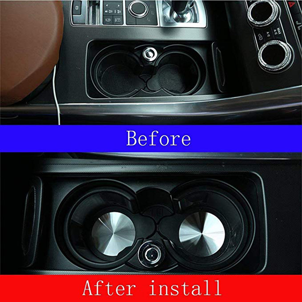 2Pcs/Set Car Bottle Mat Cup Pad for Discovery 4 5 for Land Rover RR Sport Vogue