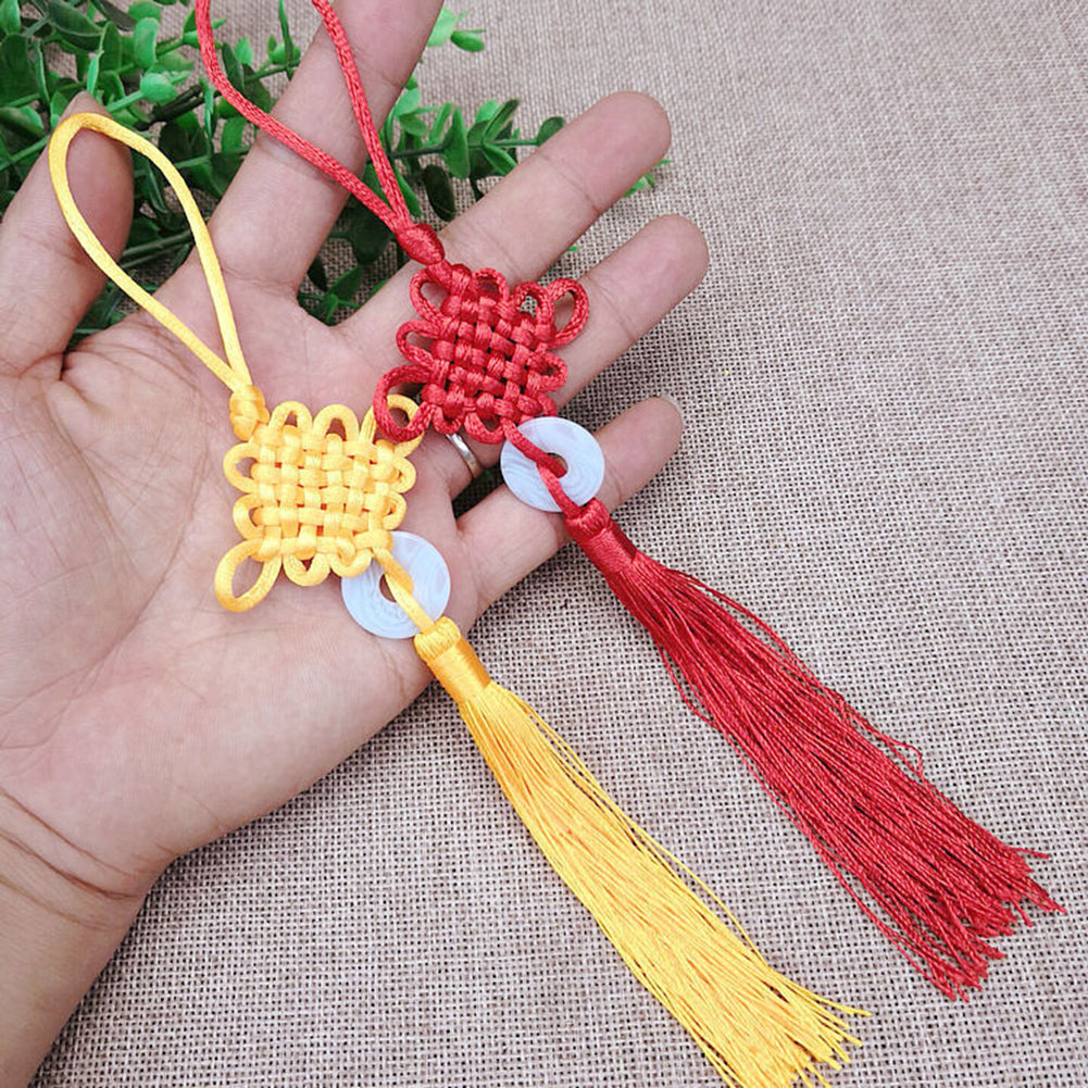 Hand-Woven Chinese Knot Car Interior Ornament Hanging Pendant Home Decor Gift