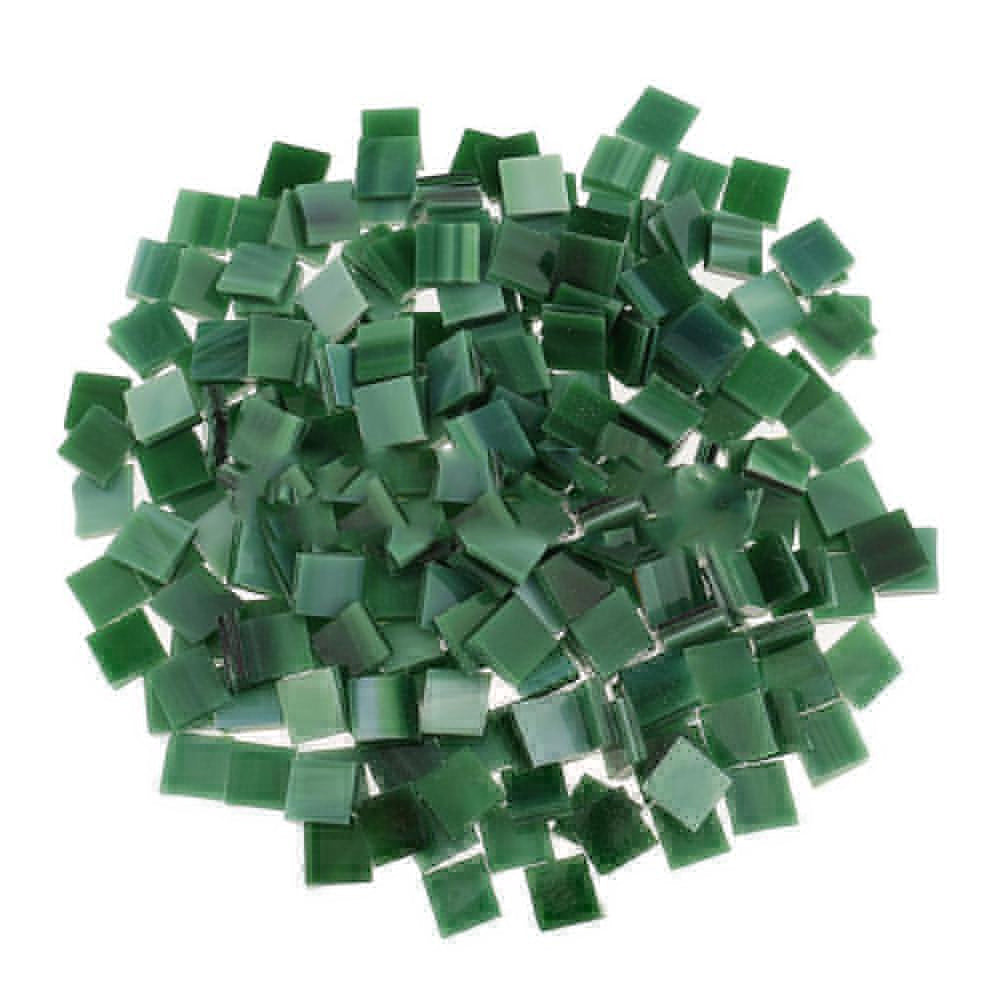 250 Pcs Glass Mosaic Tiles Pieces for DIY Crafts Material Supplies 10x10mm