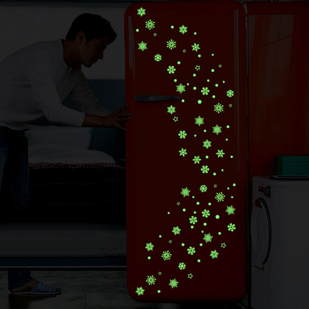 Snowflake Wall Sticker Glow In The Dark Luminous DIY Kids Room Home Decor