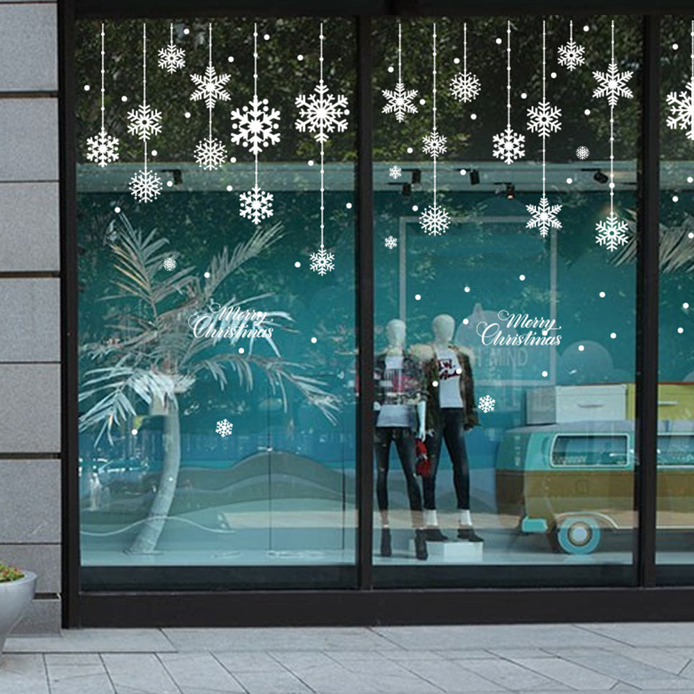 Christmas Snowflake Removable Sticker Wall Glass Window Home Shop Xmas Decor