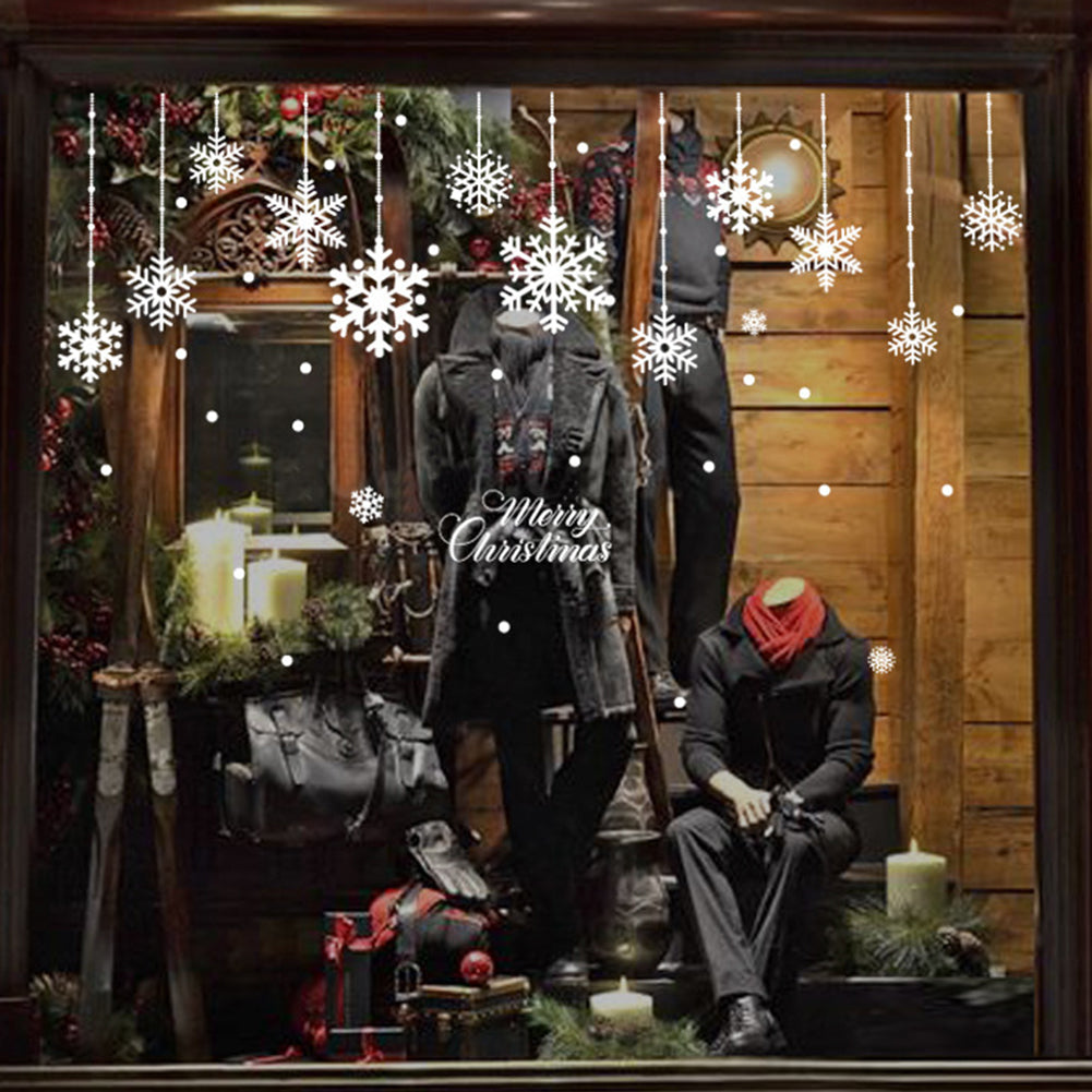 Christmas Snowflake Removable Sticker Wall Glass Window Home Shop Xmas Decor