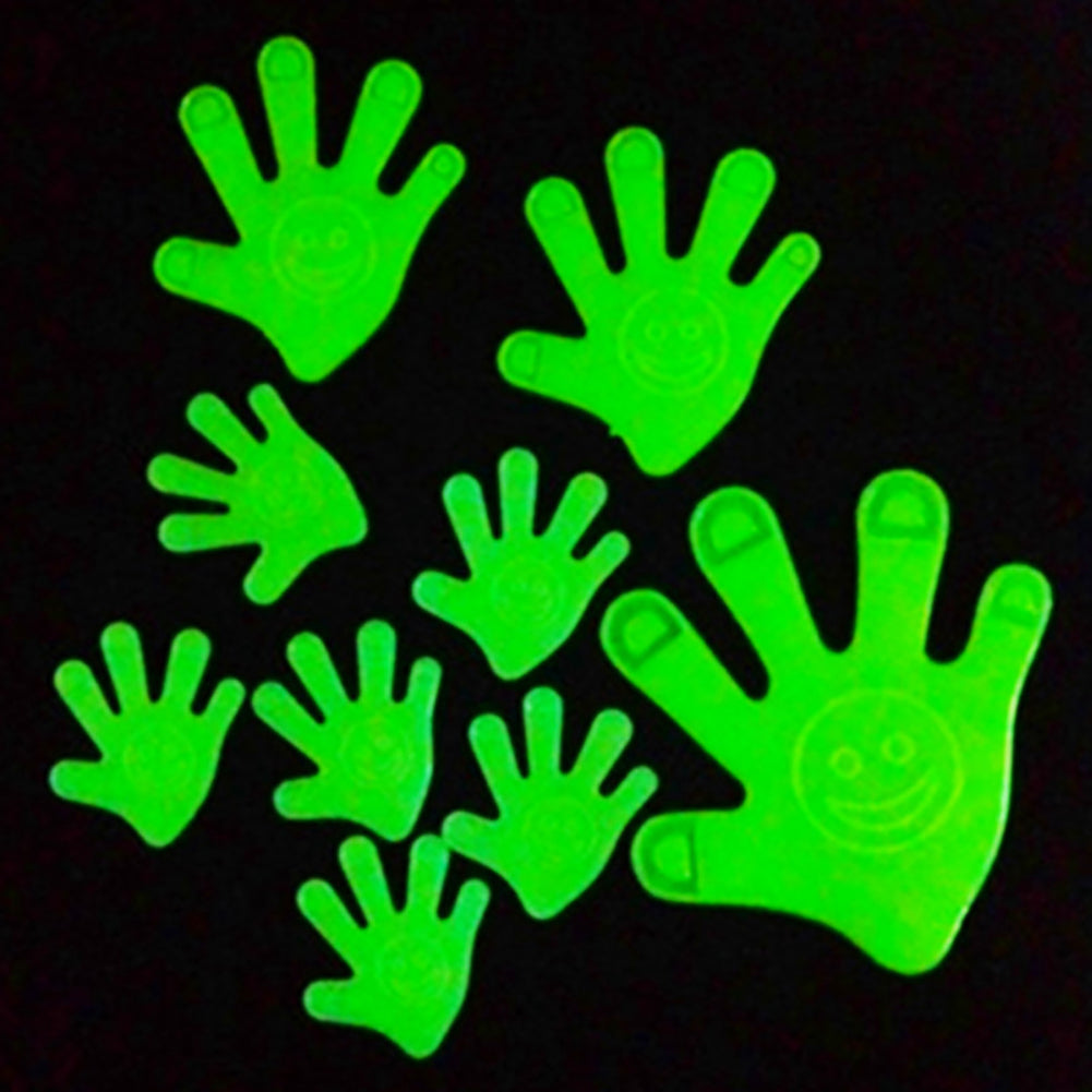 12Pcs Luminous Palm Hand Wall Sticker Glow in Dark Removable Room Decoration