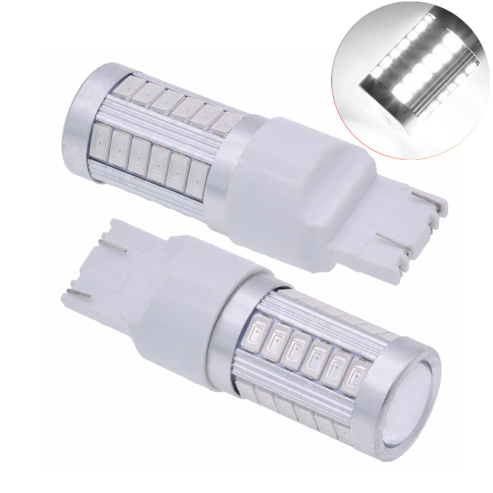 2Pcs 7443 5630 SMD 33-LED Car Brake Light DC12V 800LM Turn Reverse Lamp Bulb