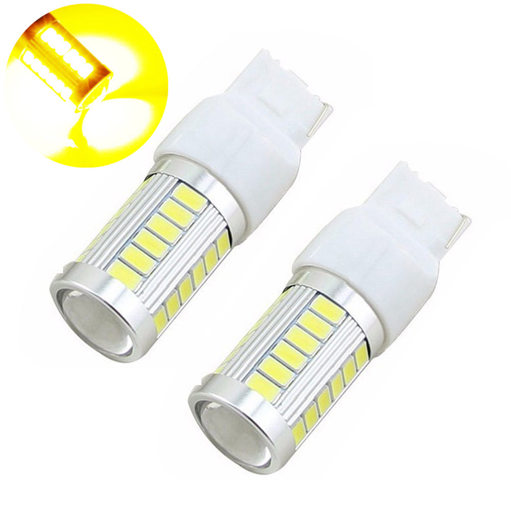 2Pcs 7443 5630 SMD 33-LED Car Brake Light DC12V 800LM Turn Reverse Lamp Bulb