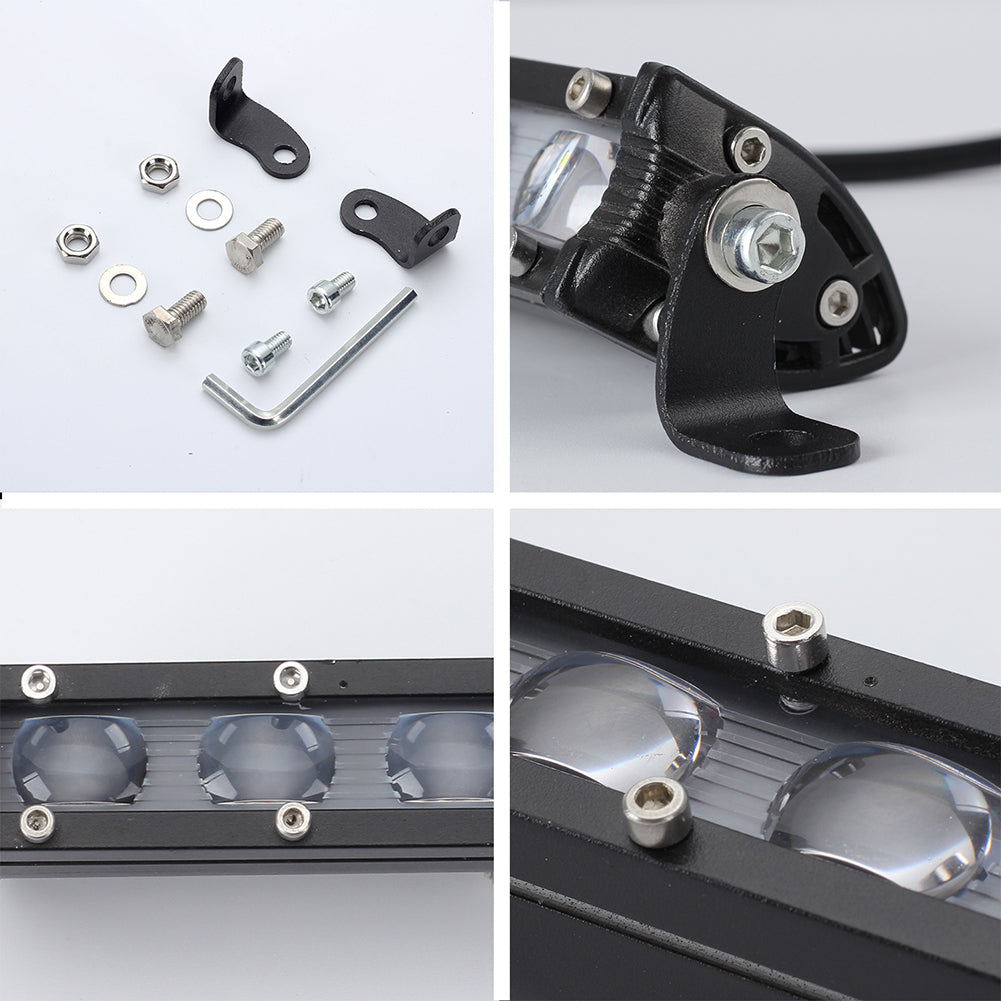 8 Inch 60W Off-road Truck SUV LED Work Light Bar Flood Spot Combo Driving Lamp