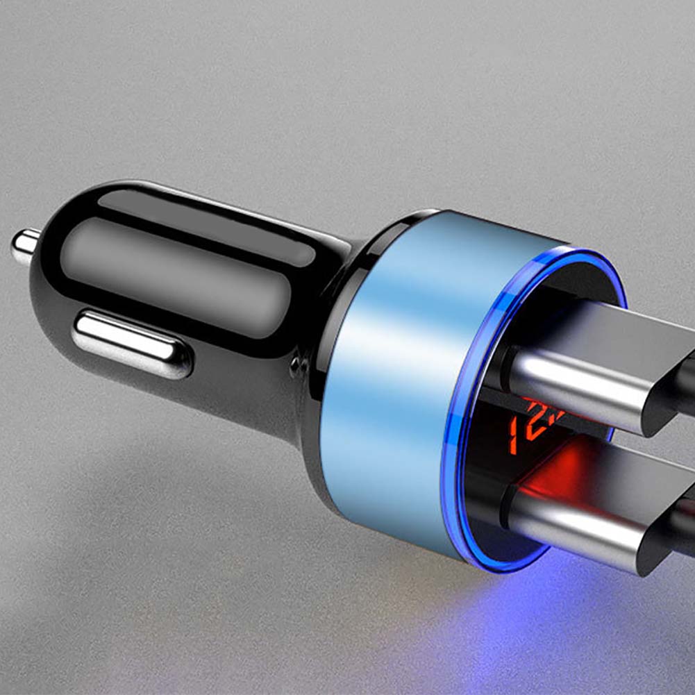 Car Charger Dual USB 3.1A Adapter LED Voltmeter Display for iPhone Samsung