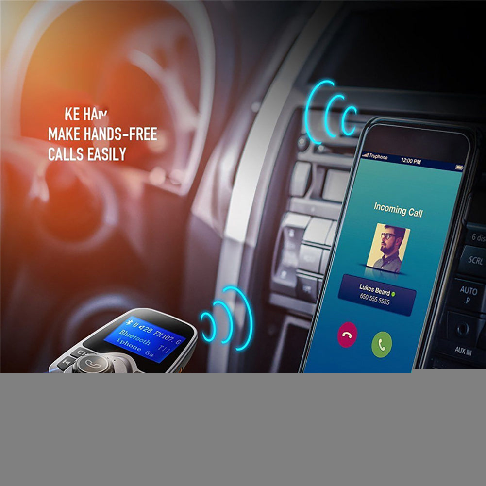 T11 Car LCD Bluetooth MP3 Player FM Transmitter Hands-free Dual USB Charger