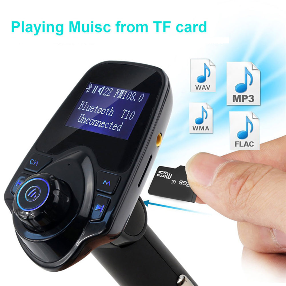 T11 Car LCD Bluetooth MP3 Player FM Transmitter Hands-free Dual USB Charger