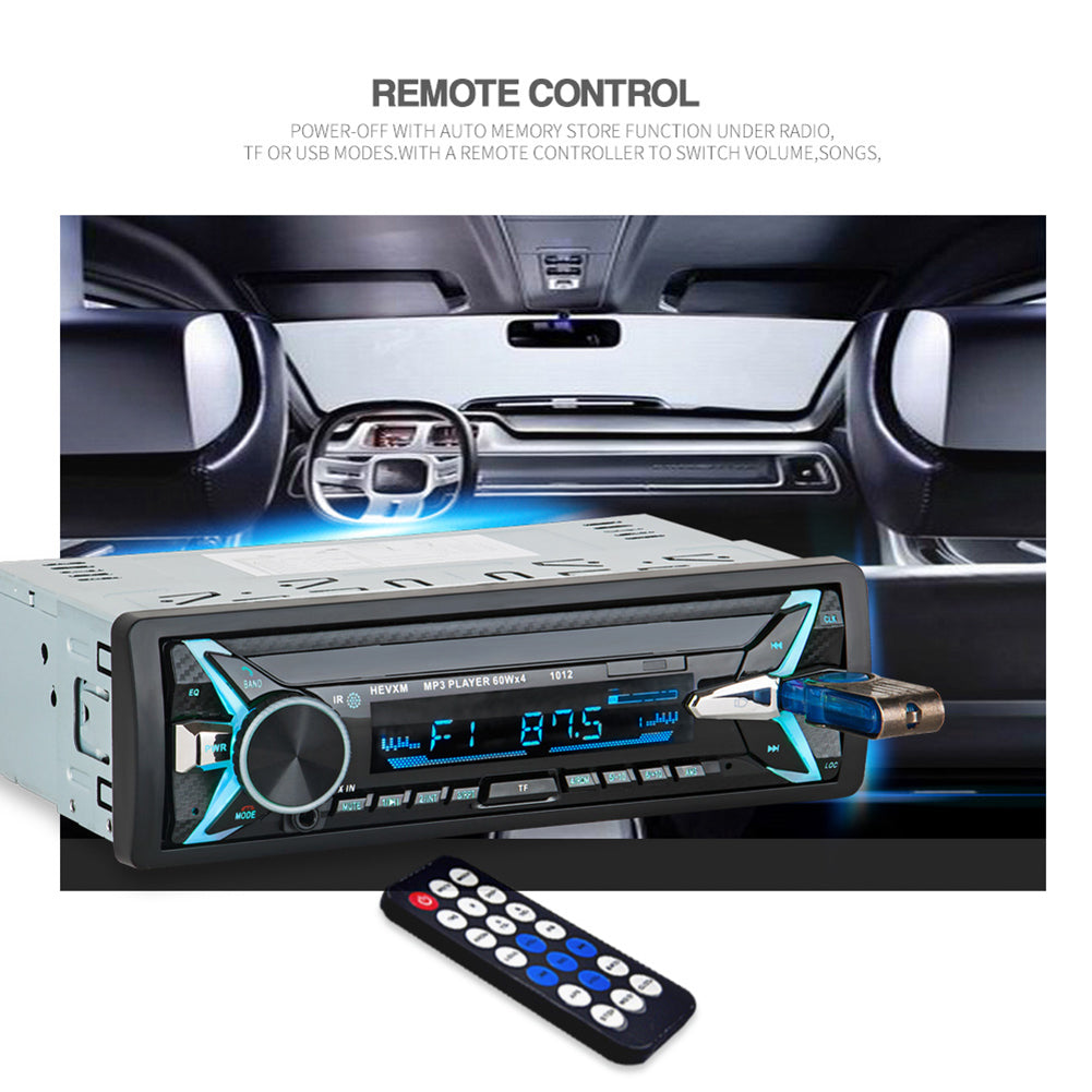 HEVXM 1012 Wireless Bluetooth Car Radio MP3 Media Player Speaker Handsfree Call